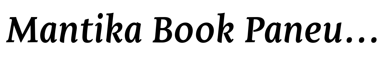 Mantika Book Paneuropean Bold Italic